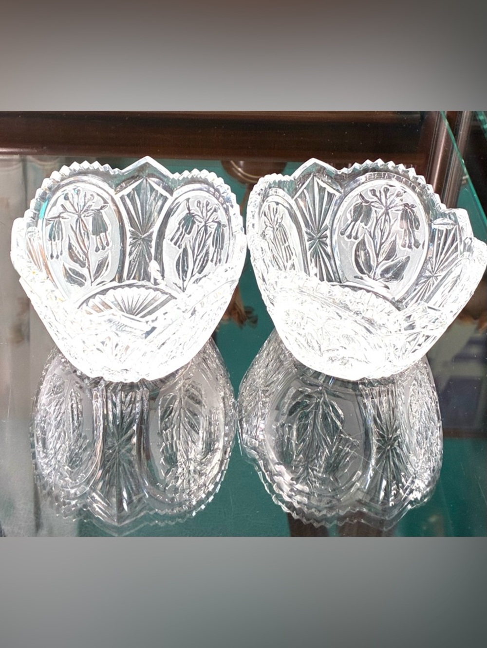 A Pair of Vintage Crystal Vases